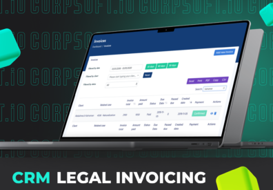 Custom CRM development with automated invoicing for a legal sector