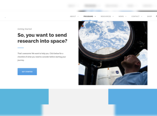 Educational community platform development for space-based research