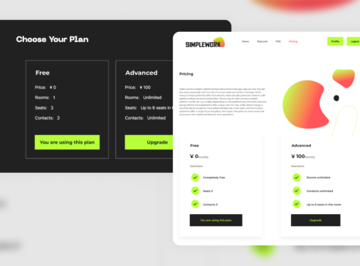 Networking platform development with custom video space